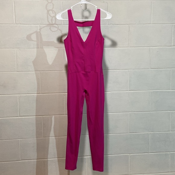 Free People Movement Never Better One-Piece Jumpsuit in Berry NWOT Athleisure - Picture 1 of 4